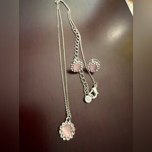 LC Lauren Conrad Silver and Pink Necklace